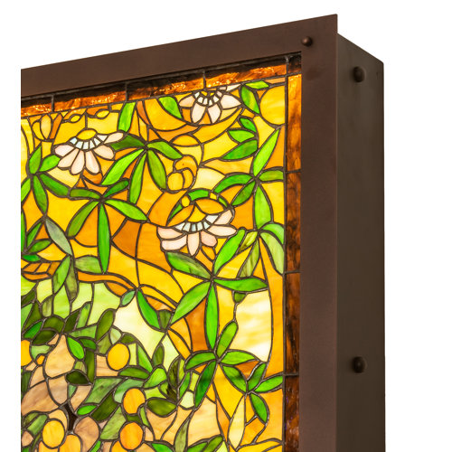 Meyda Tiffany 30"W Tiffany Tree of Life Stained Glass Lighted Window